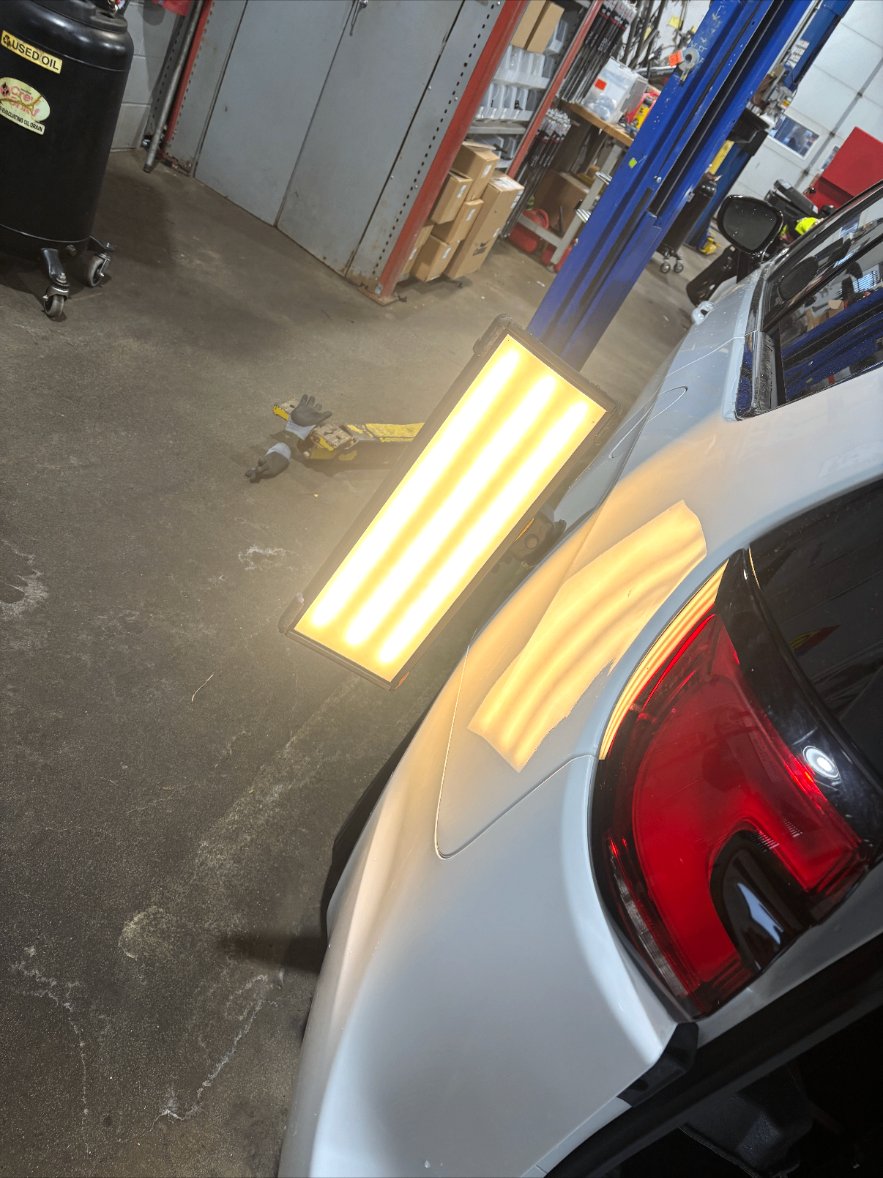 Left quarter panel — minivan after repair