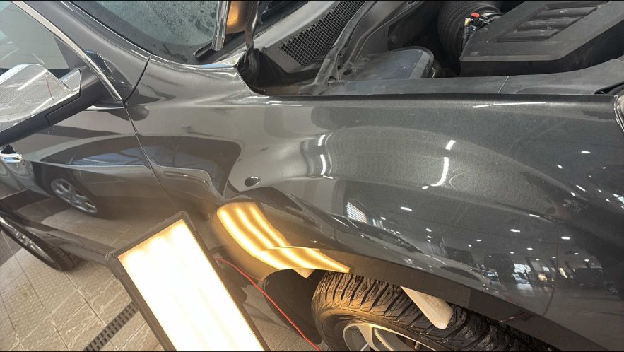 Front fender after repair